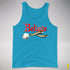 Believe Bear Pride Jingle Bell Premium Tank Top - Neon Blue